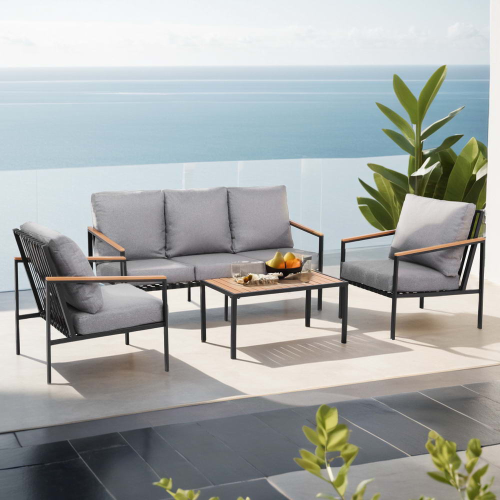 Arlo 5-Seater Outdoor Sofa Set with Table, Durable and Comfy