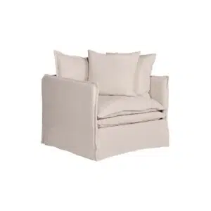 Palm Beach Slip Cover Arm Chair Natural Linen