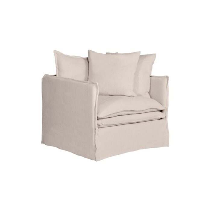 Palm Beach Slip Cover Armchair – Natural Linen