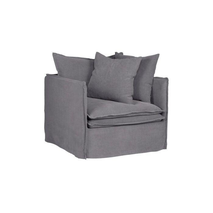 Palm Beach Slip Cover Armchair – Slate Grey Linen