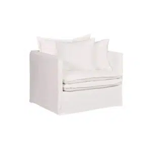 Palm Beach Slip Cover Arm Chair White Linen