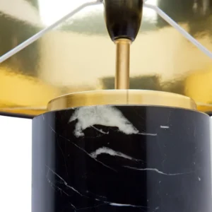 Paola Marble Table Lamp Black W Black Shade5