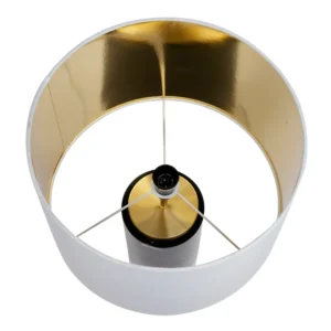 Paola Marble Table Lamp Black W White Shade5