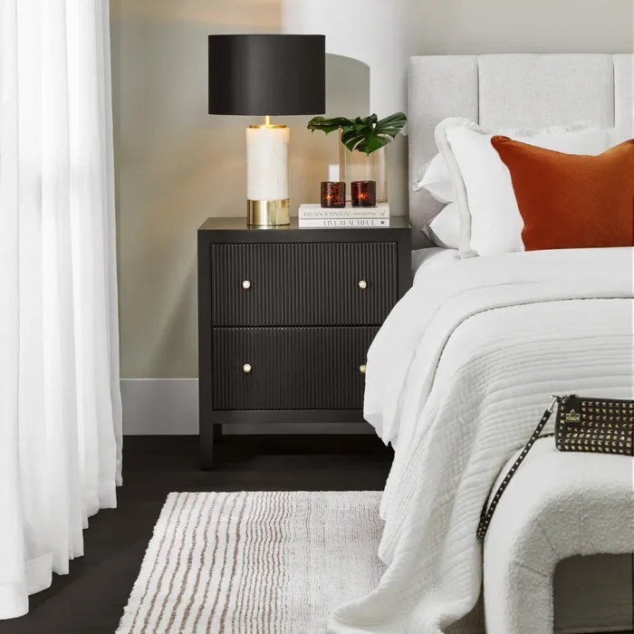 Paola Marble Table Lamp White W Black Shade1