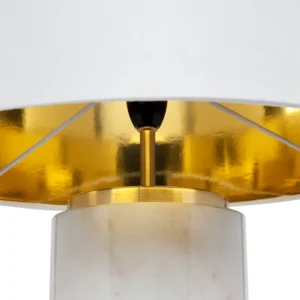 Paola Marble Table Lamp White W White Shade2