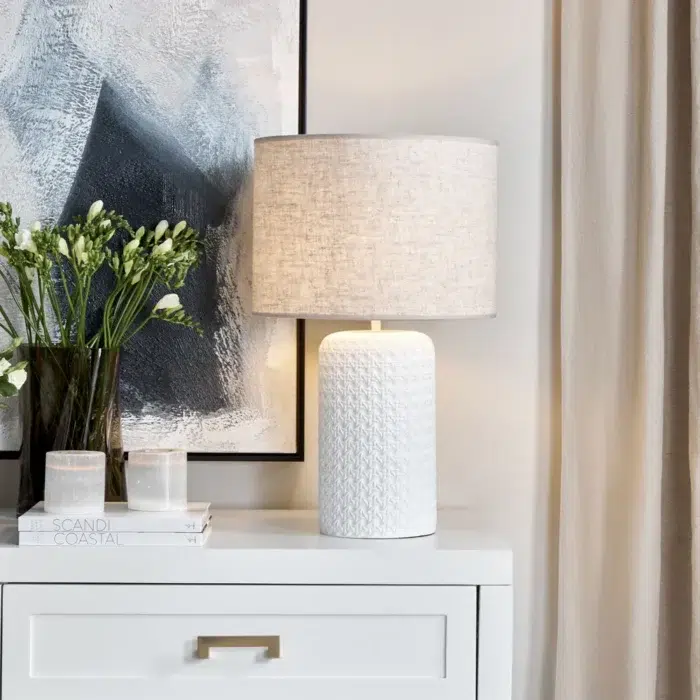 Patronga Table Lamp White1