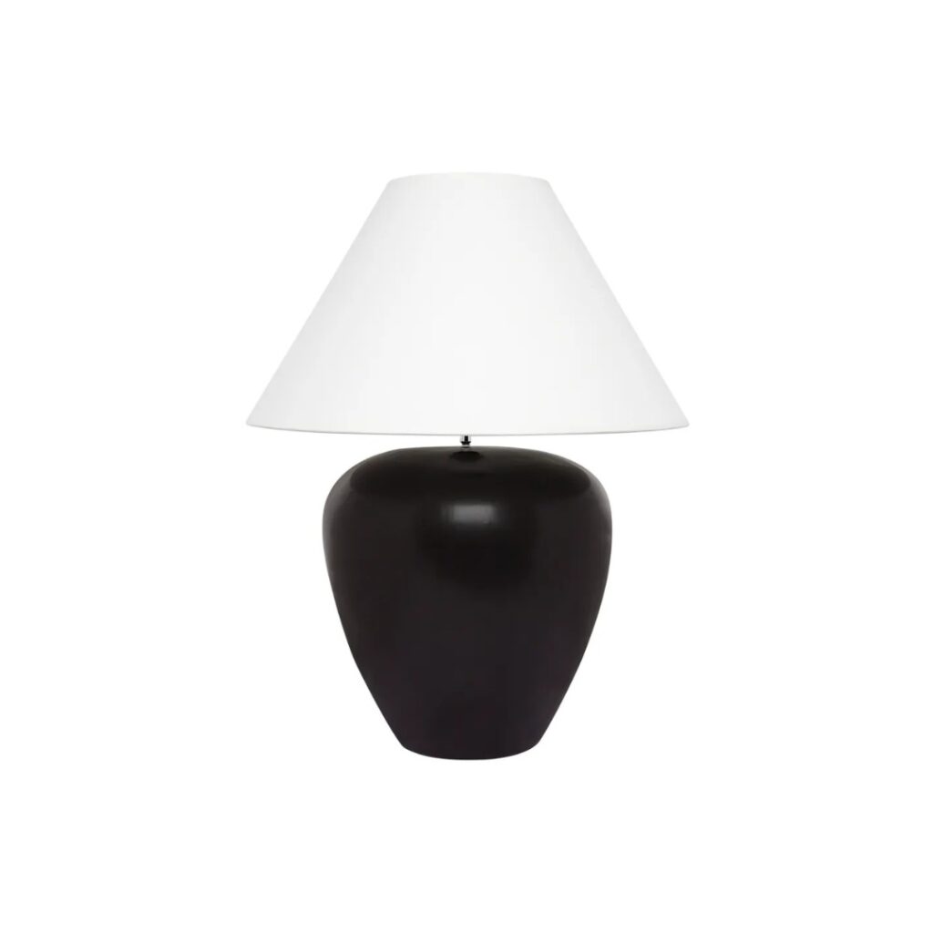 Picasso Table Lamp Black W White Shade