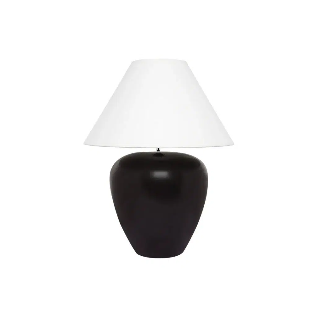 Picasso Table Lamp Black W White Shade