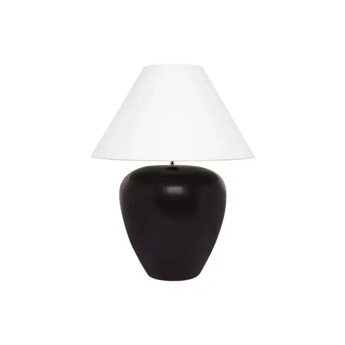 Picasso Table Lamp – Black w White Shade