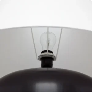 Picasso Table Lamp Black W White Shade2