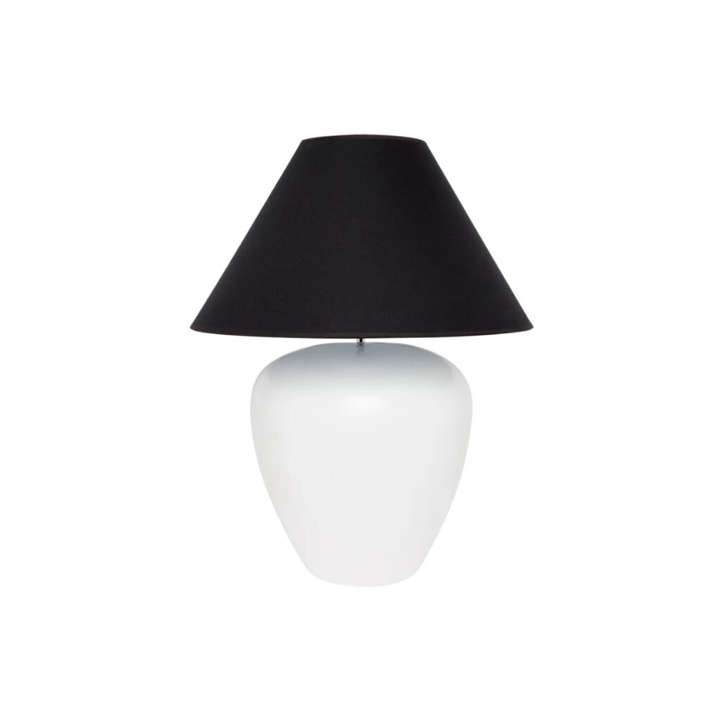 Picasso Table Lamp White W Black Shade