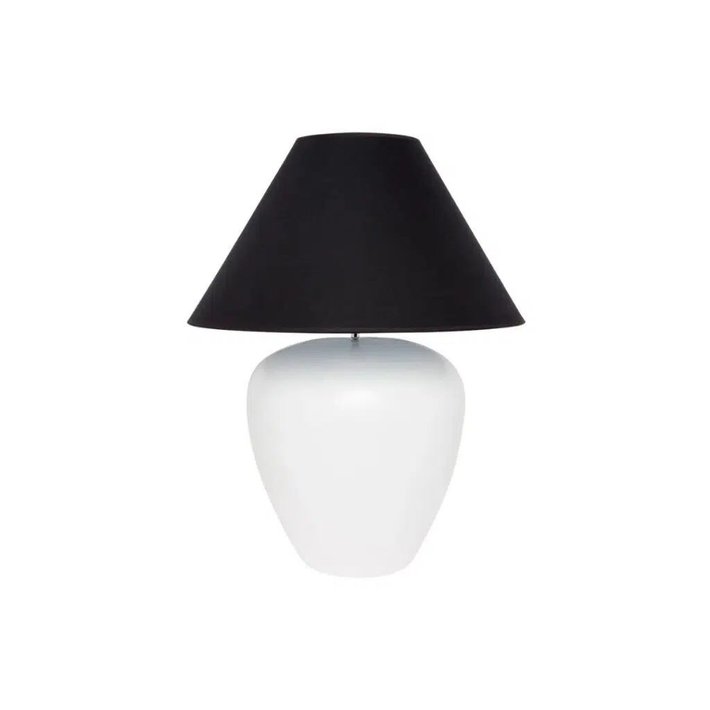 Picasso Table Lamp White W Black Shade