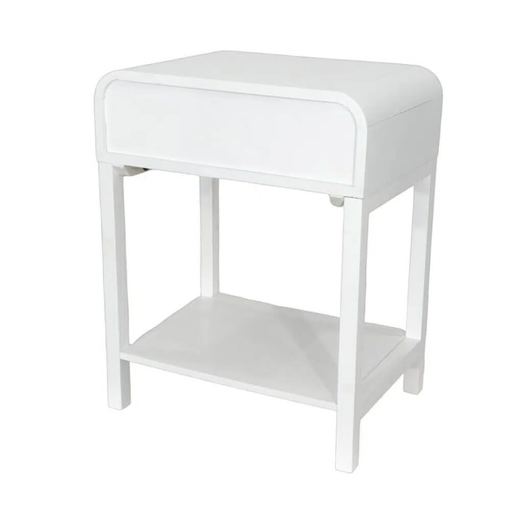 Regalia Bedside Table – White (2)
