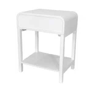 Regalia Bedside Table – White (2)