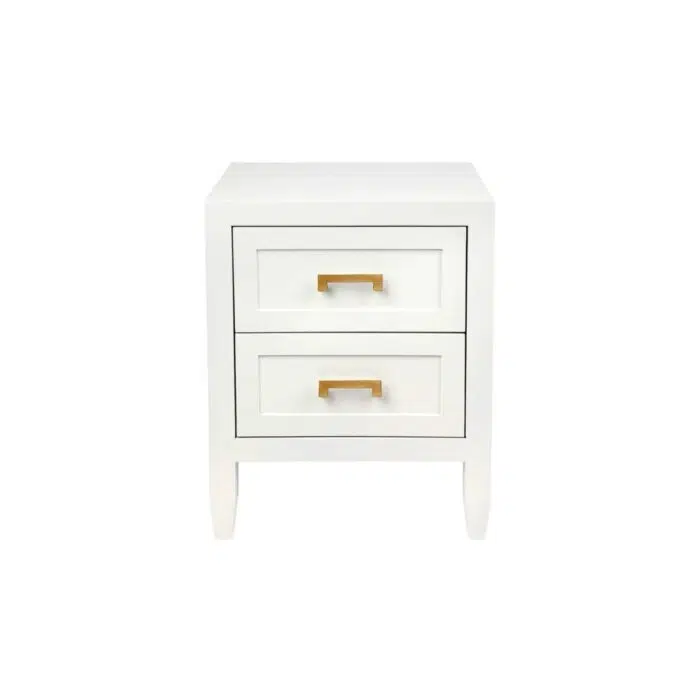 Soloman Bedside Table – Small White