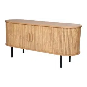 Oslo Sideboard Natural Ribbed Sliding Doors Timeless Design Modern Interiors