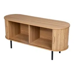 Oslo Sideboard Natural Ribbed Sliding Doors Modern Storage