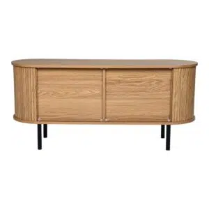 Oslo Sideboard Natural Ribbed Sliding Doors Modern Storage