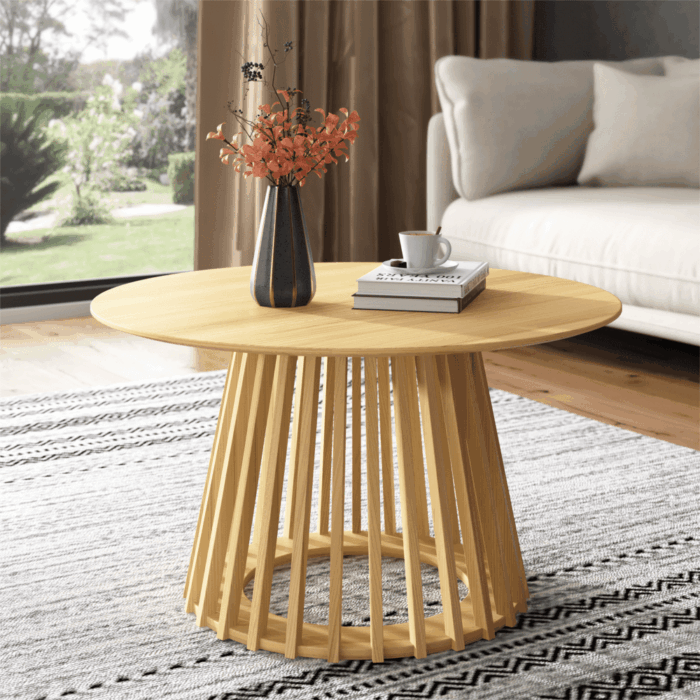 Natural Wood Palmer Coastal Coffee Table