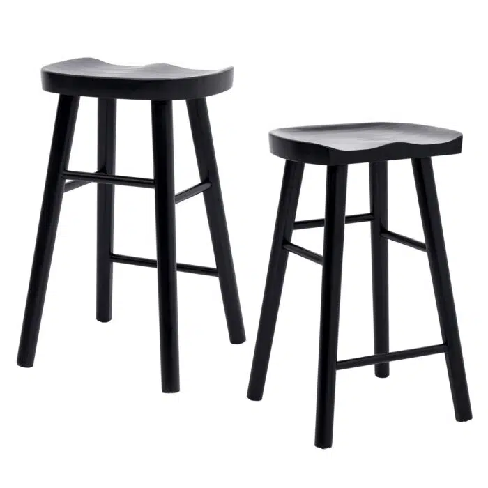 Ivy Bar Stool – Pine Wood (Set of 2)