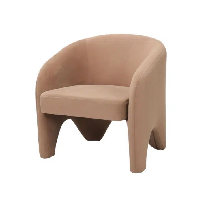 Nova Sculptural Accent Chair – Velvet Chocolate