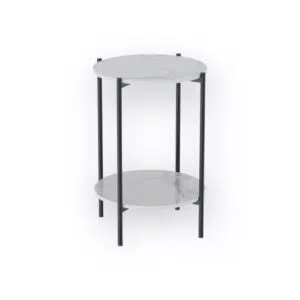 Alba Marble-look Side Table