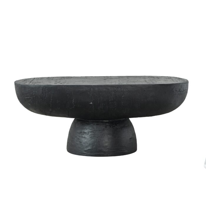 Logan Coffee Table Cement Black Finish Modern Design