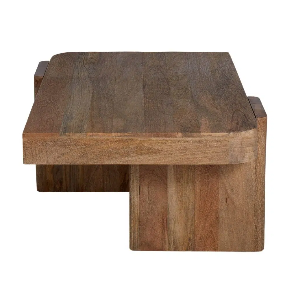 Wooden Block Coffee Table Natural