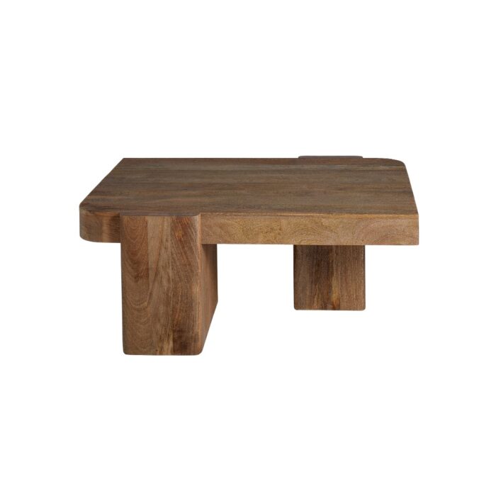 Wooden Block Coffee Table Natural