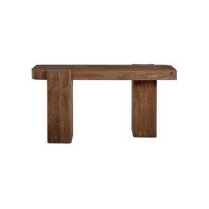 Wooden Block Console Table Natural