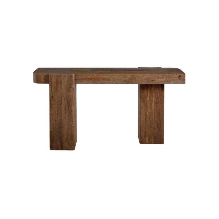 Wooden Block Console Table Natural