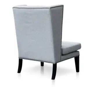 Timo Velvet Wingback Chair Grey Modern Classic Design