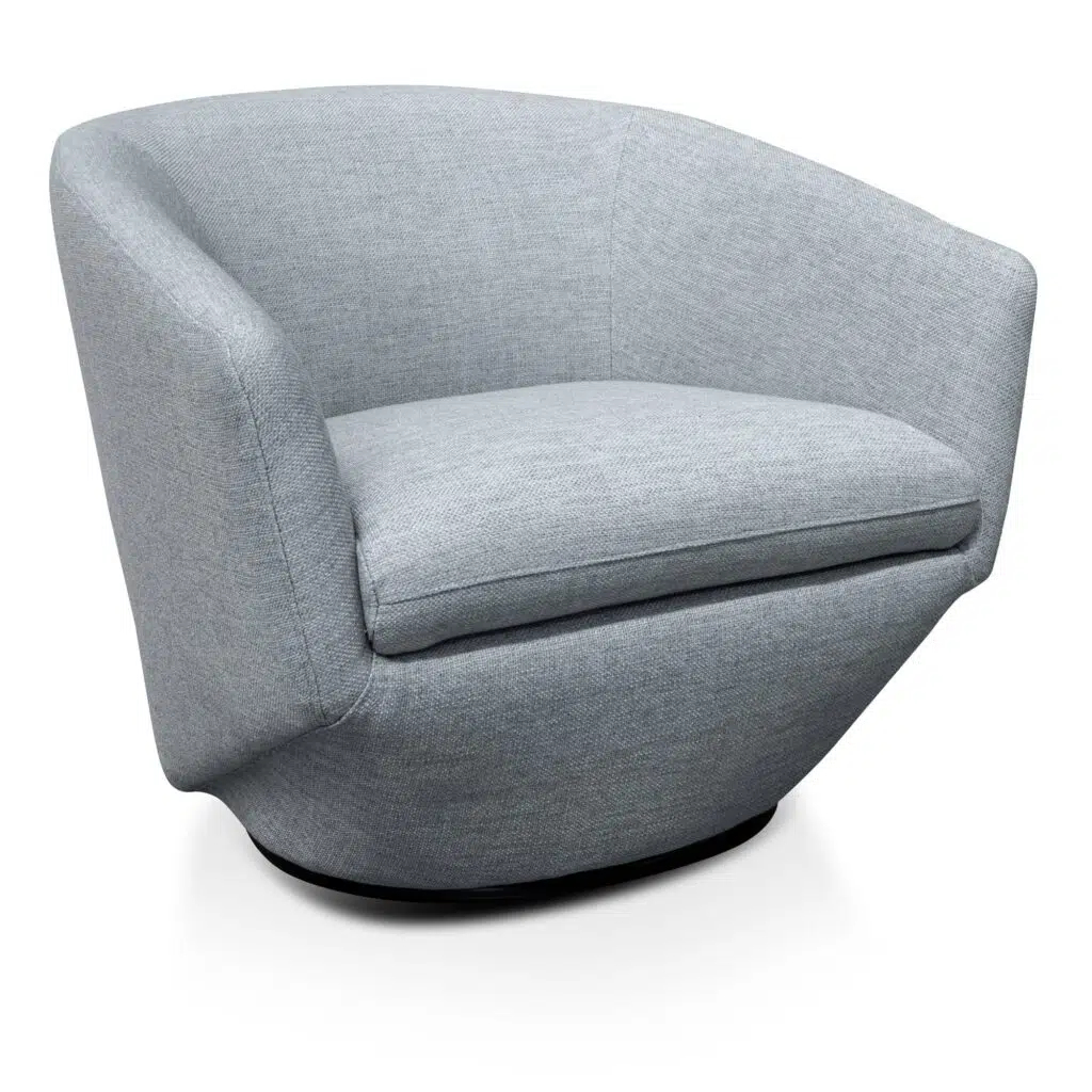 Ezra Swivel Lounge Chair, Light Grey, Modern Design, Comfortable, 360-Degree Swivel, Fully Assembled