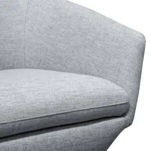 Ezra Swivel Chair, Light Grey, Modern Geometric, Cozy Lounging, 360-Degree Swivel
