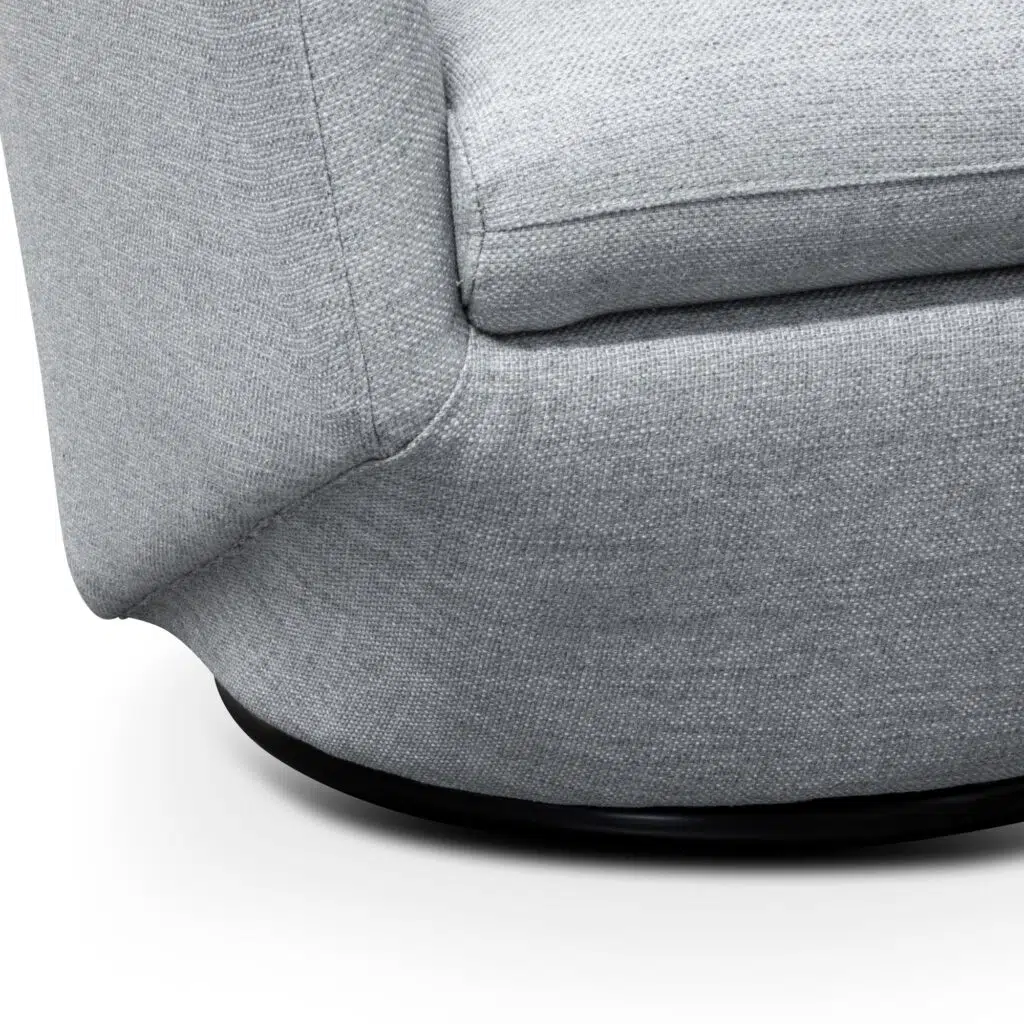 Ezra Swivel Lounge Chair, Light Grey, Modern Design, Comfortable Seat, 360-Degree Swivel