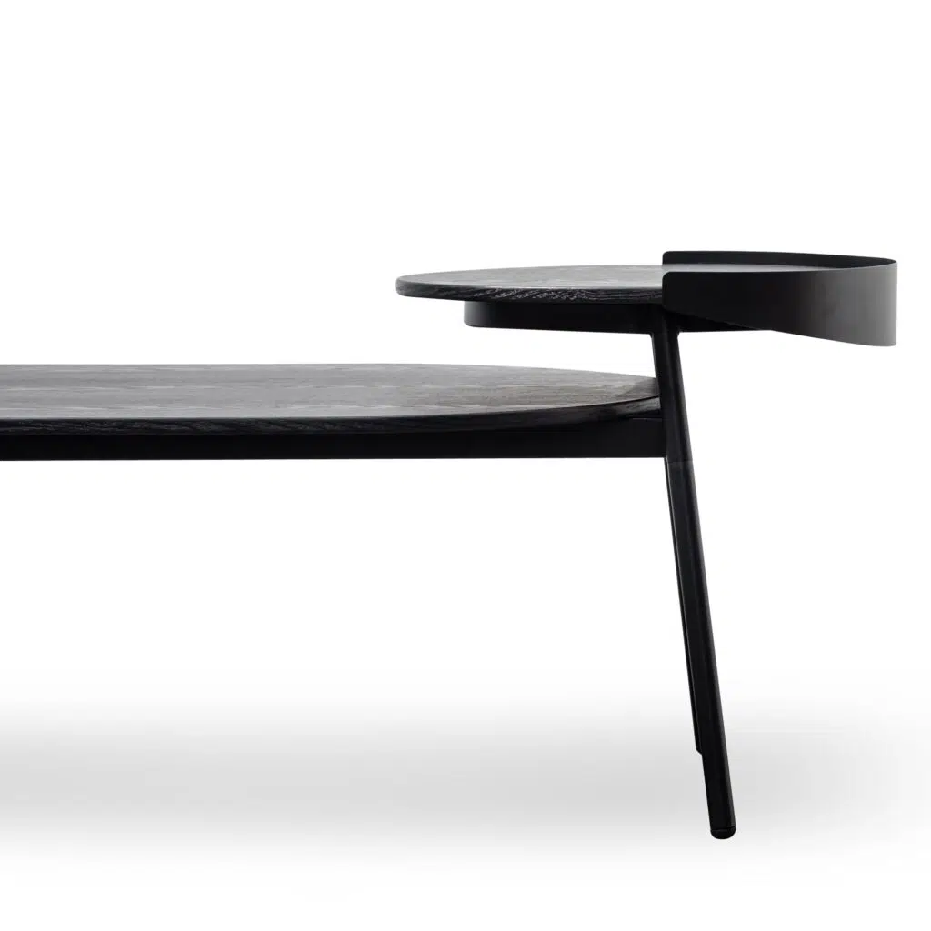 Modern black veneer coffee table with sleek design