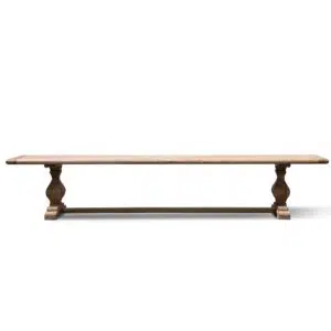 Atlas 2.4m Wood Bench, Natural, Reclaimed Elm, Rustic Charm, Indoor Outdoor Seating