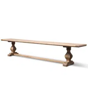 Atlas 2.4m Elm Wood Bench, Natural, Rustic Charm
