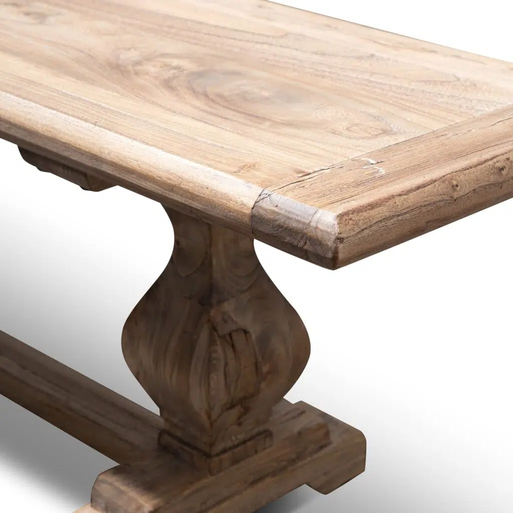 Atlas 2.4m Elm Wood Bench, Natural, Rustic Charm