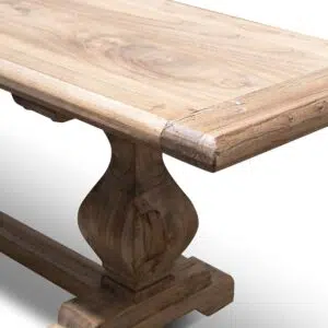 Atlas 2.4m Elm Wood Bench, Natural, Rustic Charm