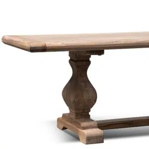 Atlas 2.4m Elm Bench, Rustic, Natural Wood, Indoor Outdoor Use