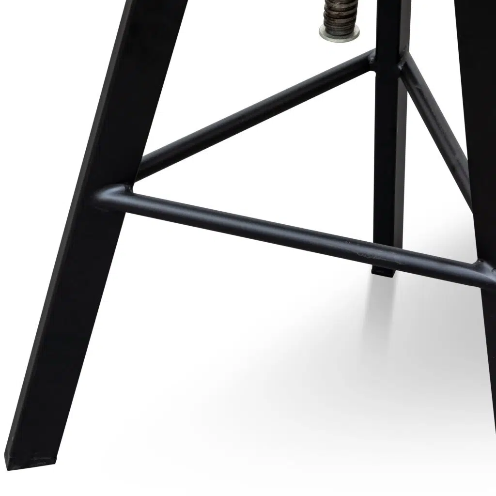 Titan Steel Bar Stool Black Adjustable Modern Design