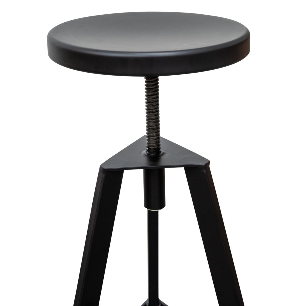 Titan Steel Bar Stool Black Adjustable Modern Design