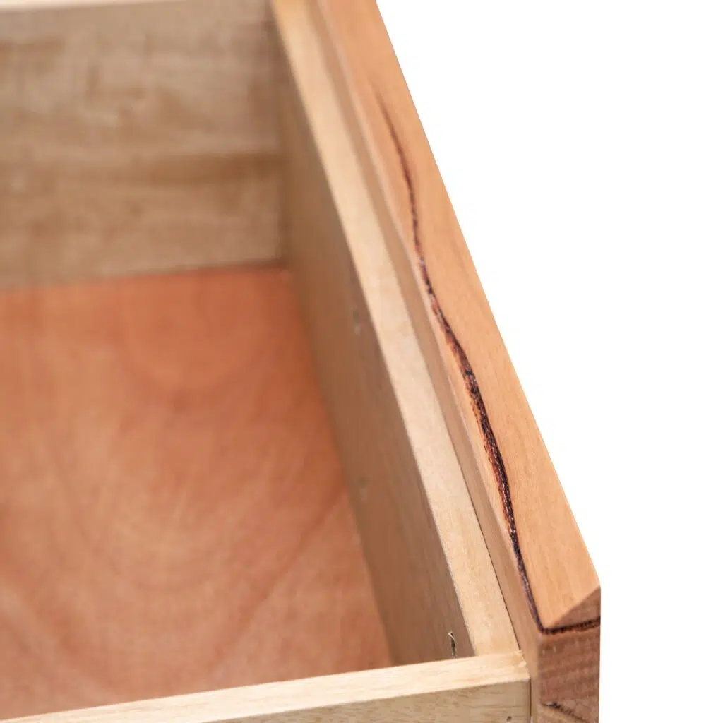 Leif Bedside Table Messmate Wood Compact Design Drawer Shelf
