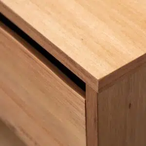 Leif Bedside Table Messmate Wood Nightstand Drawer Shelf Compact Design