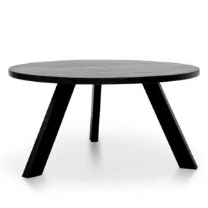 Remy 1.5M Round Dining Table Full Black Modern Design