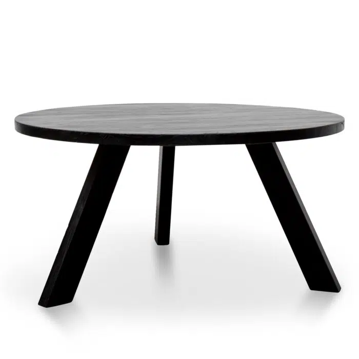 Remy – 1.5M Round Dining Table – Full Black