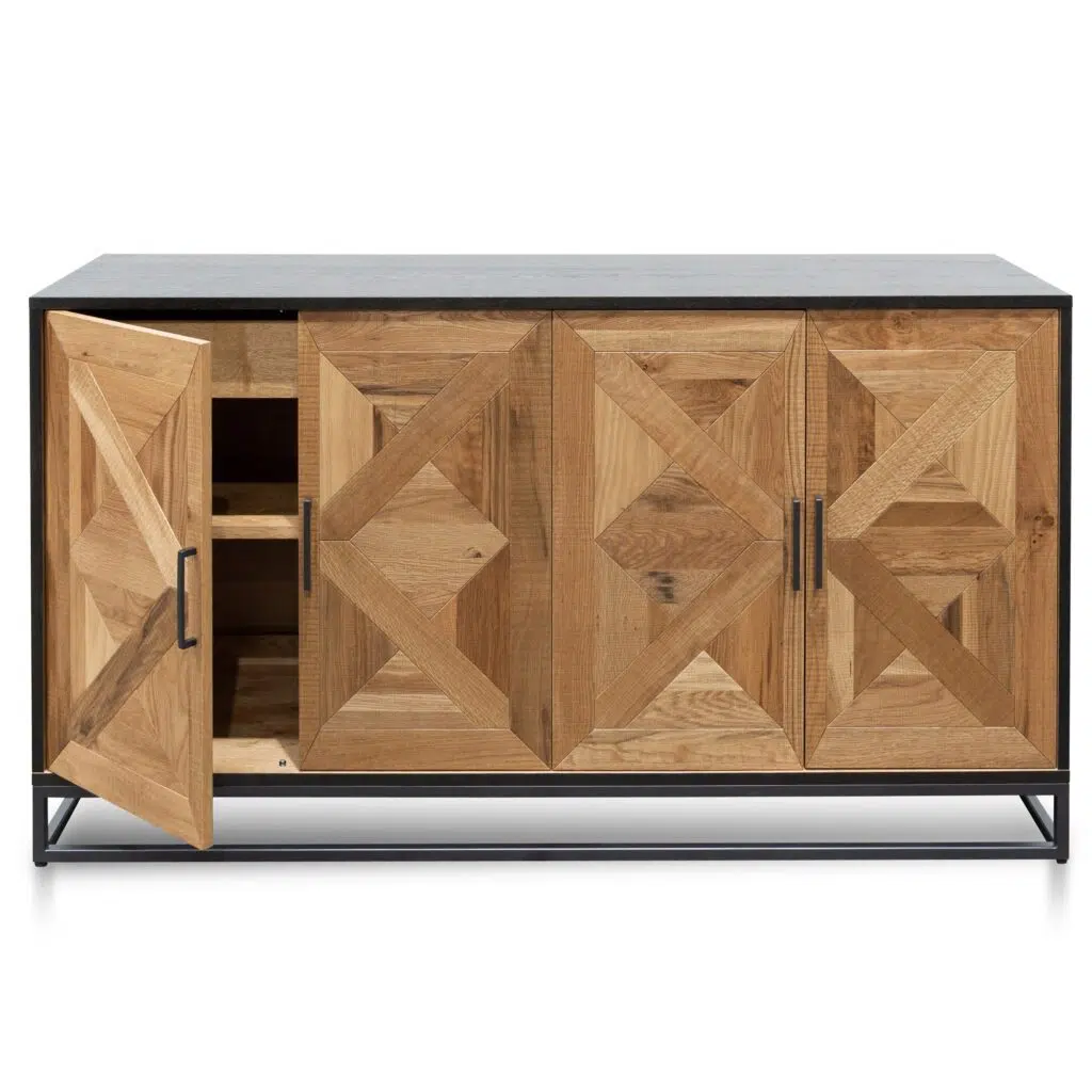 Gael Wide Sideboard Euro Oak Peppercorn Storage