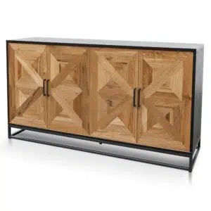 Gael Wide Sideboard European Oak Peppercorn Industrial Style