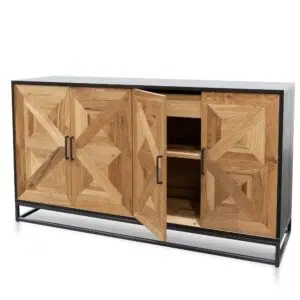 Gael Wide Sideboard Euro Oak Peppercorn Storage